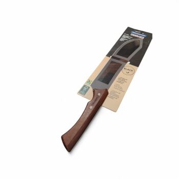 Imagem de FACA PARA CARNE COM LÂMINA EM AÇO INOX ESCURECIDO E CABO DE MADEIRA 10 POLEGADAS CHURRASCO BLACK TRAMONTINA